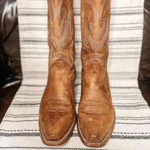 Durango tan, leather boots, size 6 M.